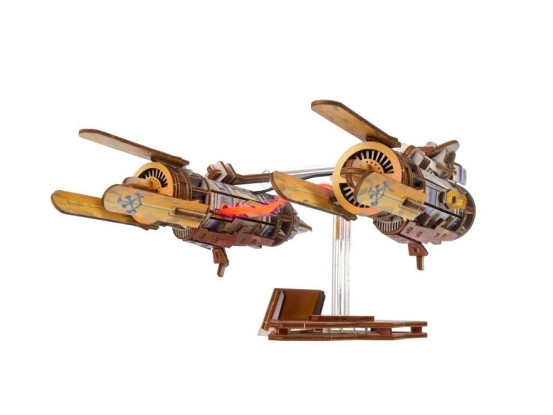 Ugears 3D dřevěná mechanická skládačka Star Wars Závodní kluzák Anakin Skywalker